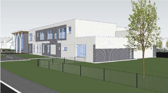 Rendering of building from page 21 of the file '2024-01-19 - Urban Design Brief - D07-12-23-0102'