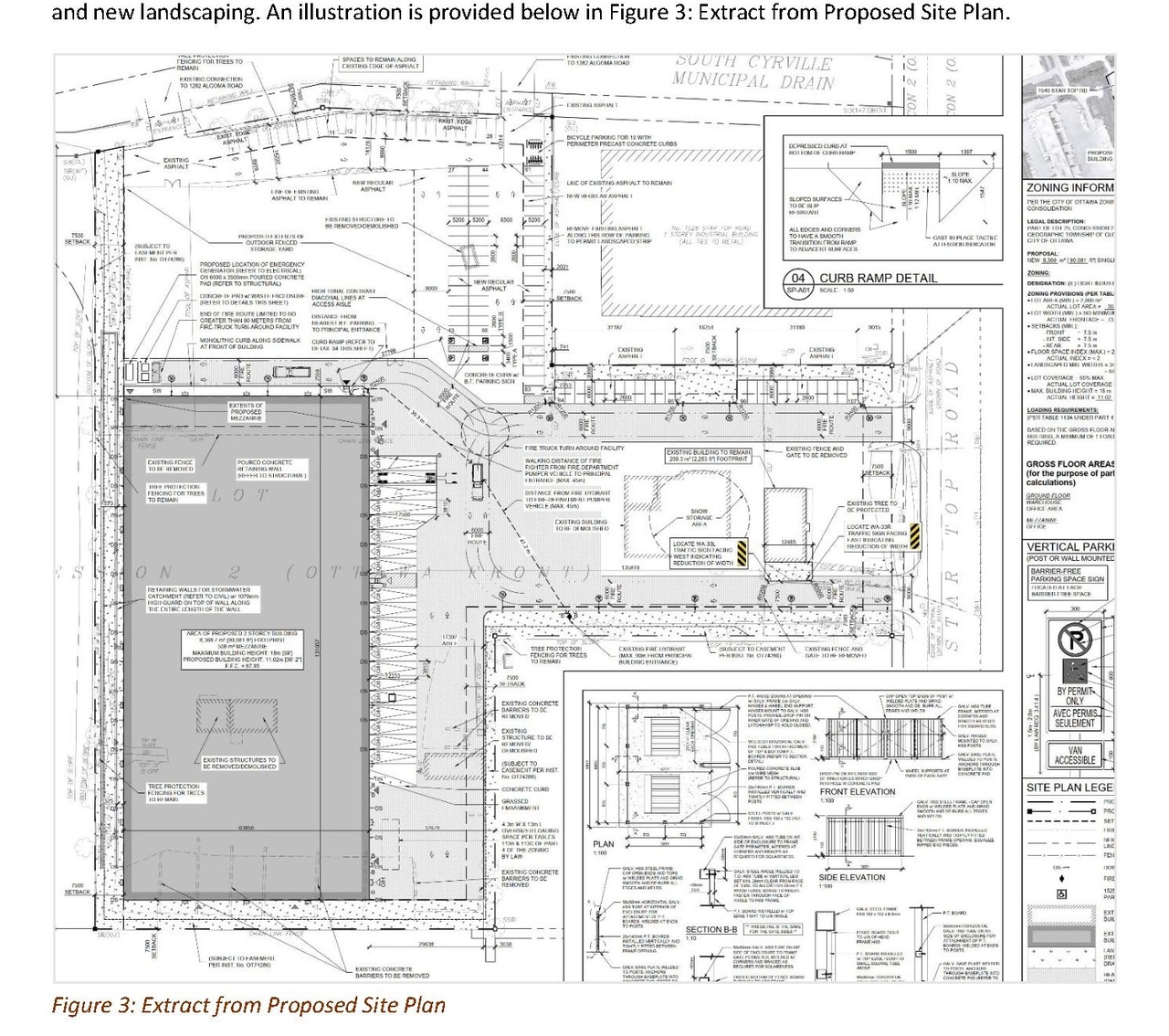 Construction site plan for project from page 6 of the file '2024-05-08 - Planning and Design Brief - D07-12-23-0107'