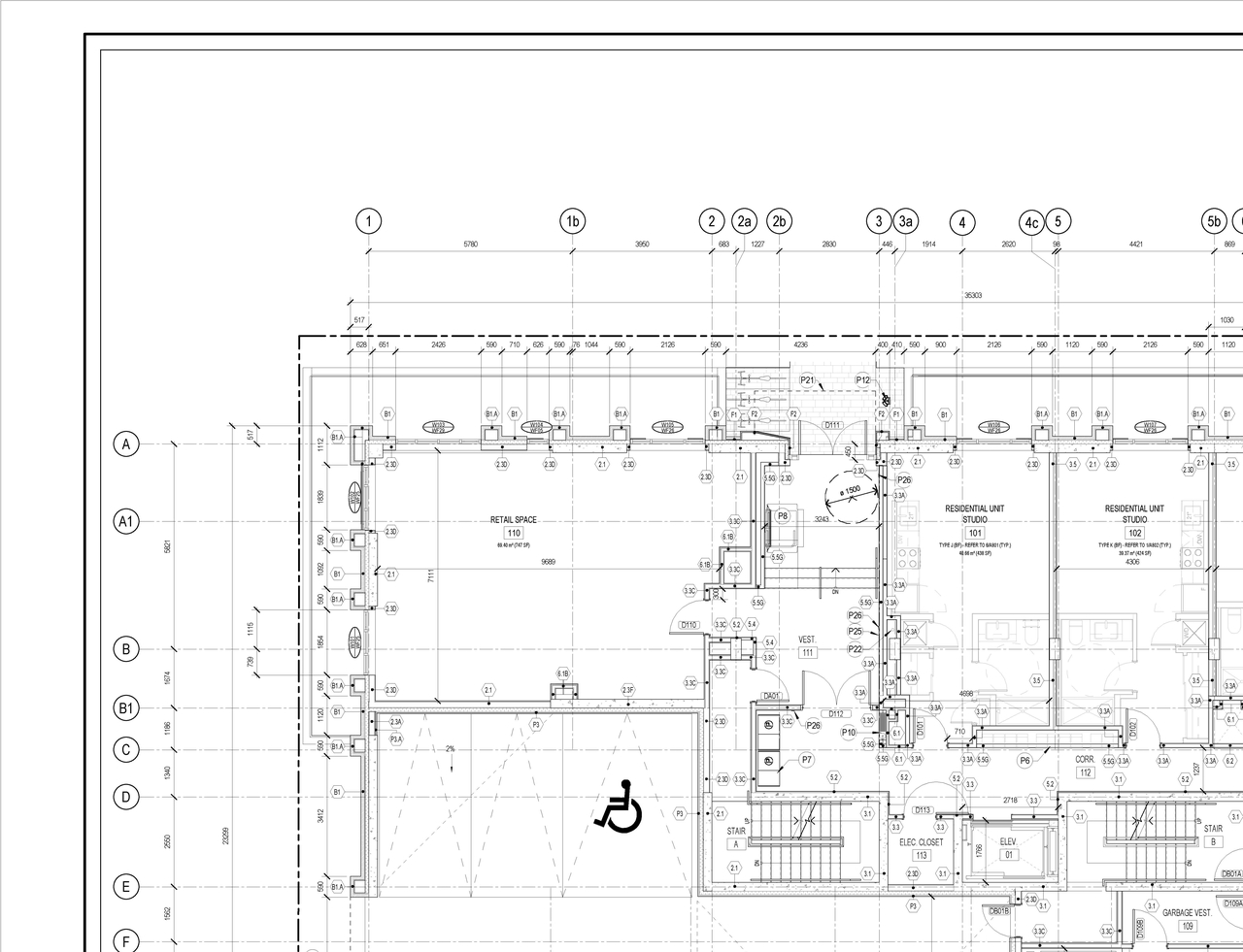 Construction site plan for project from page 2 of the file '2023-10-25 - Floor plans - D07-12-23-0128'