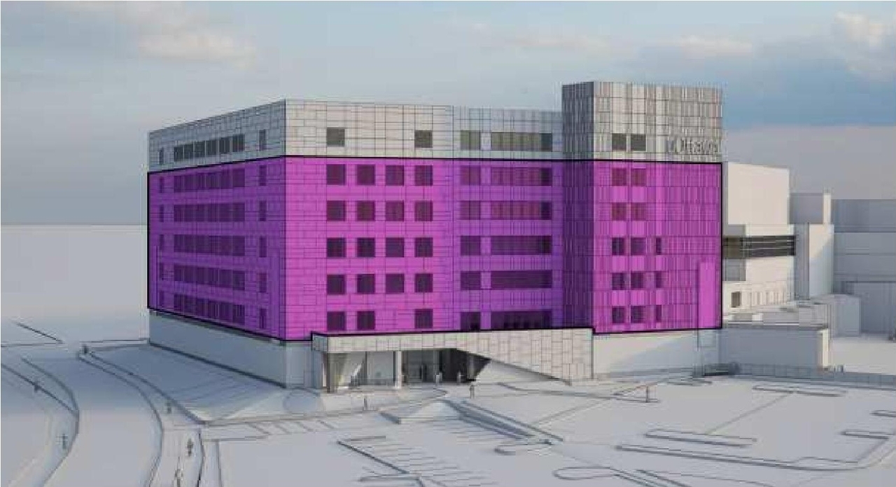 Rendering of building from page 33 of the file '2024-04-20 - Urban Design Brief - D07-12-24-0021'