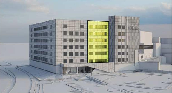 Rendering of building from page 34 of the file '2024-04-20 - Urban Design Brief - D07-12-24-0021'