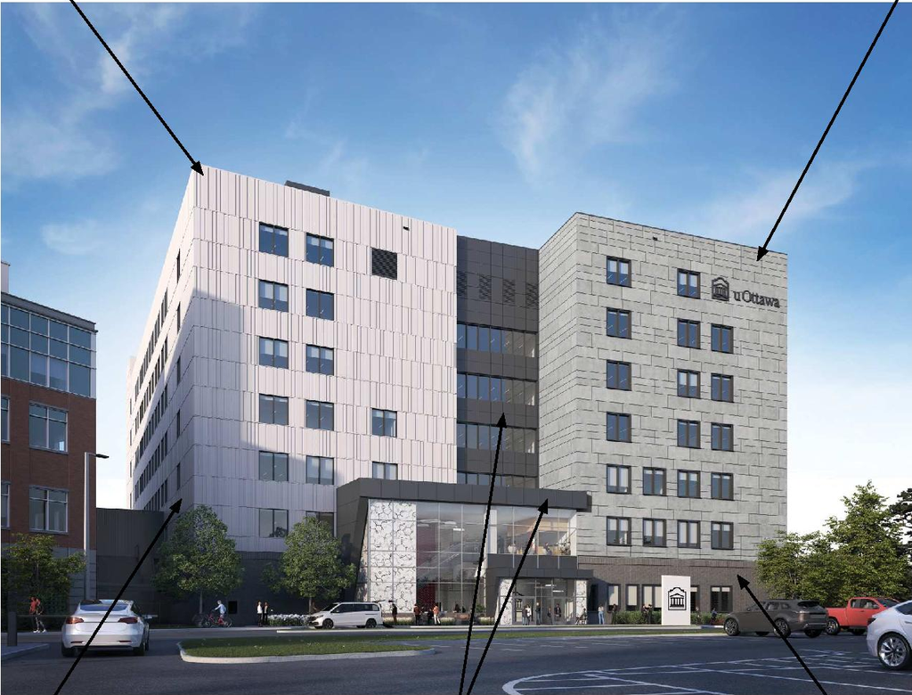 Rendering of building from page 37 of the file '2024-04-20 - Urban Design Brief - D07-12-24-0021'