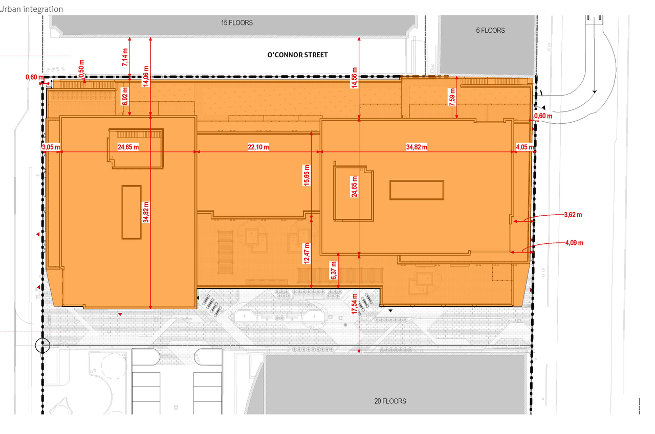 Construction site plan for project from page 30 of the file '2024-05-09 - UDRP report - D07-12-24-0026'
