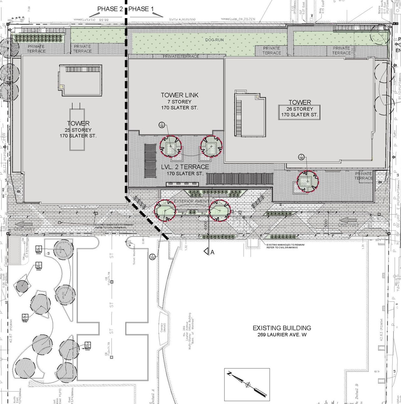 Construction site plan for project from page 40 of the file '2024-05-09 - UDRP report - D07-12-24-0026'