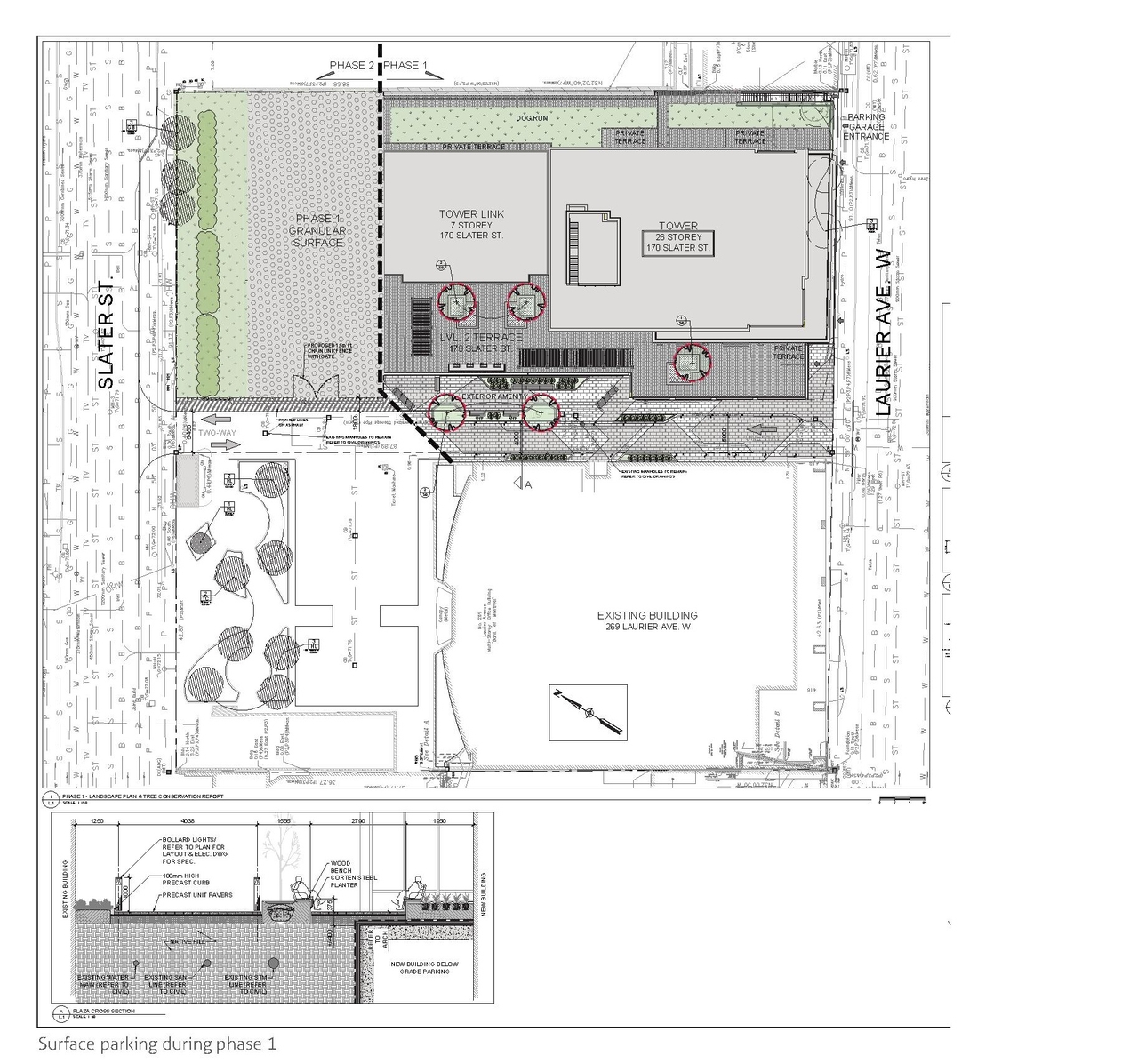 Construction site plan for project from page 66 of the file '2024-05-09 - UDRP report - D07-12-24-0026'