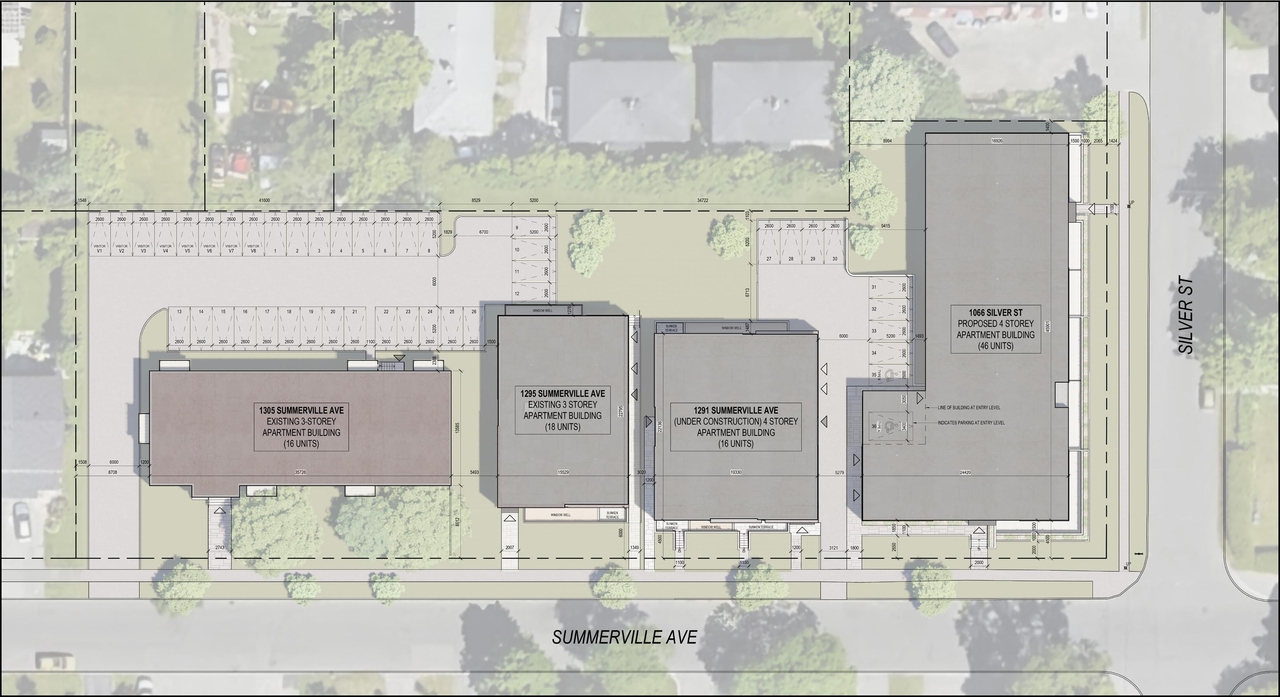 Construction site plan for project from page 3 of the file '2025-02-11 - Design Brief - D02-02-24-0041 and D07-12-24-0037'