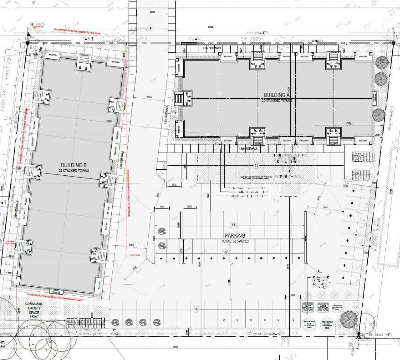 Construction site plan for project from page 10 of the file '2024-06-20 - Design Brief - D07-12-24-0038'