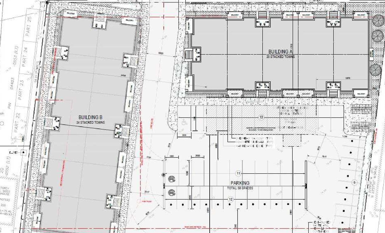 Construction site plan for project from page 12 of the file '2024-09-27 - Design Brief - D07-12-24-0038'
