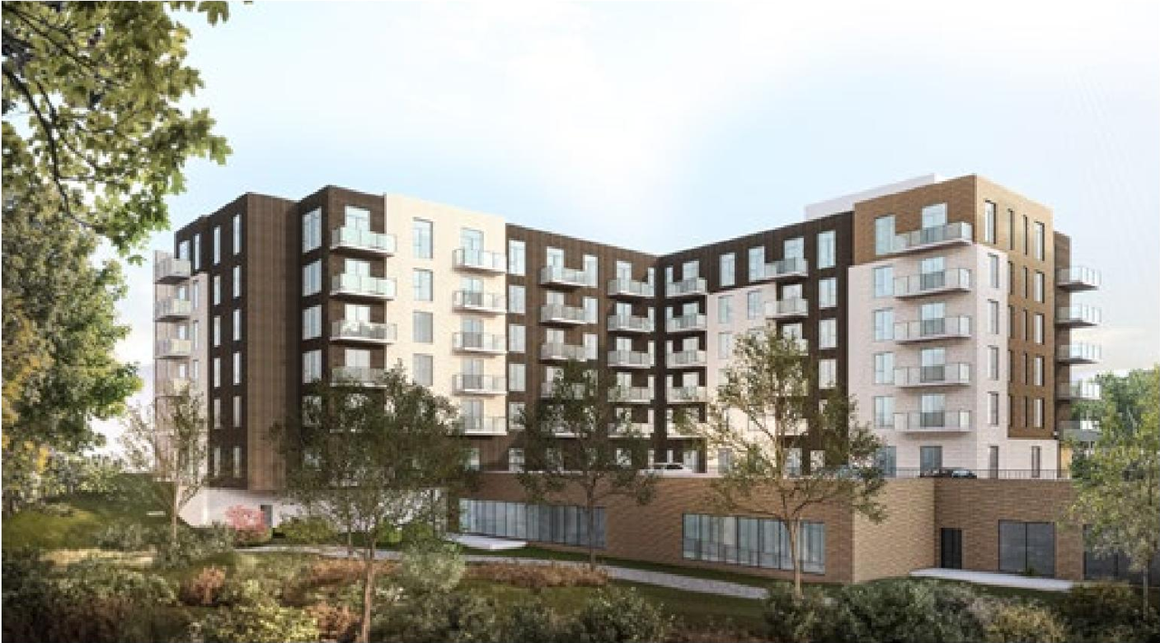 Rendering of building from page 18 of the file '2024-06-26 - Urban Design Brief - D07-12-24-0045'
