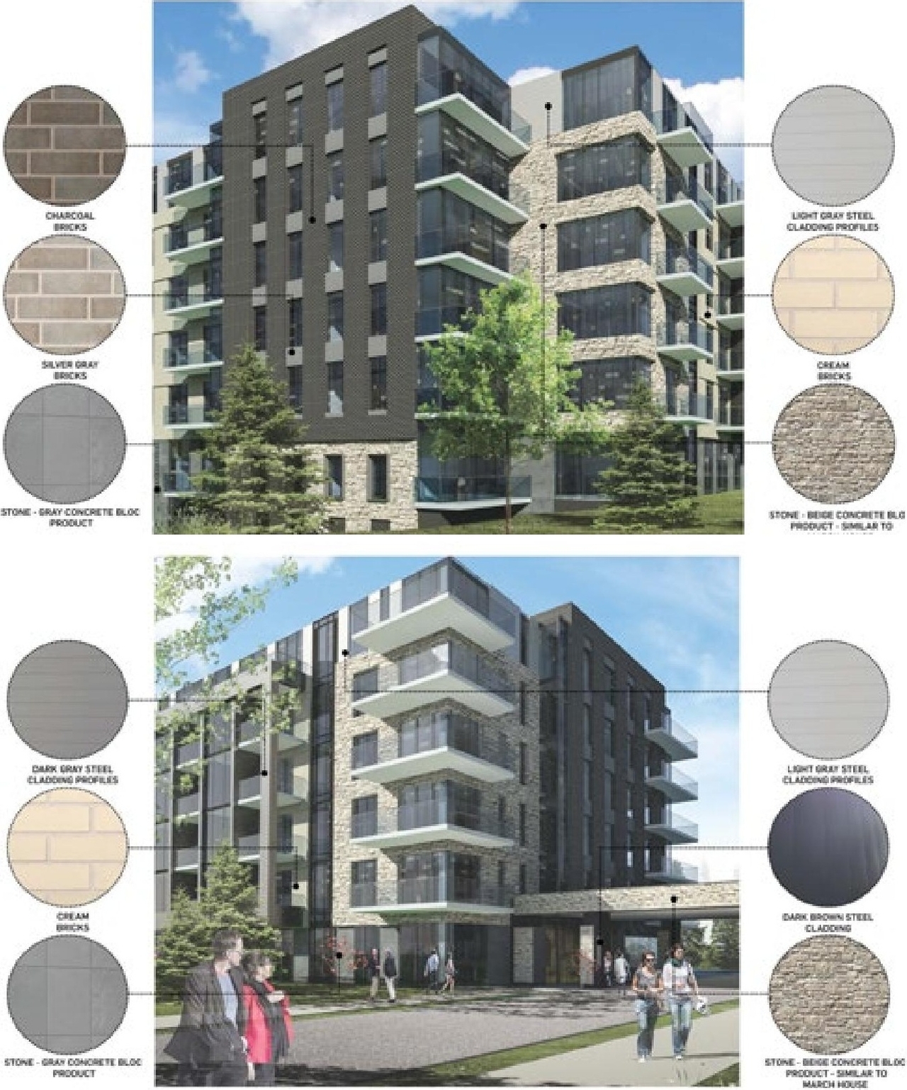 Rendering of building from page 28 of the file '2024-06-26 - Urban Design Brief - D07-12-24-0045'