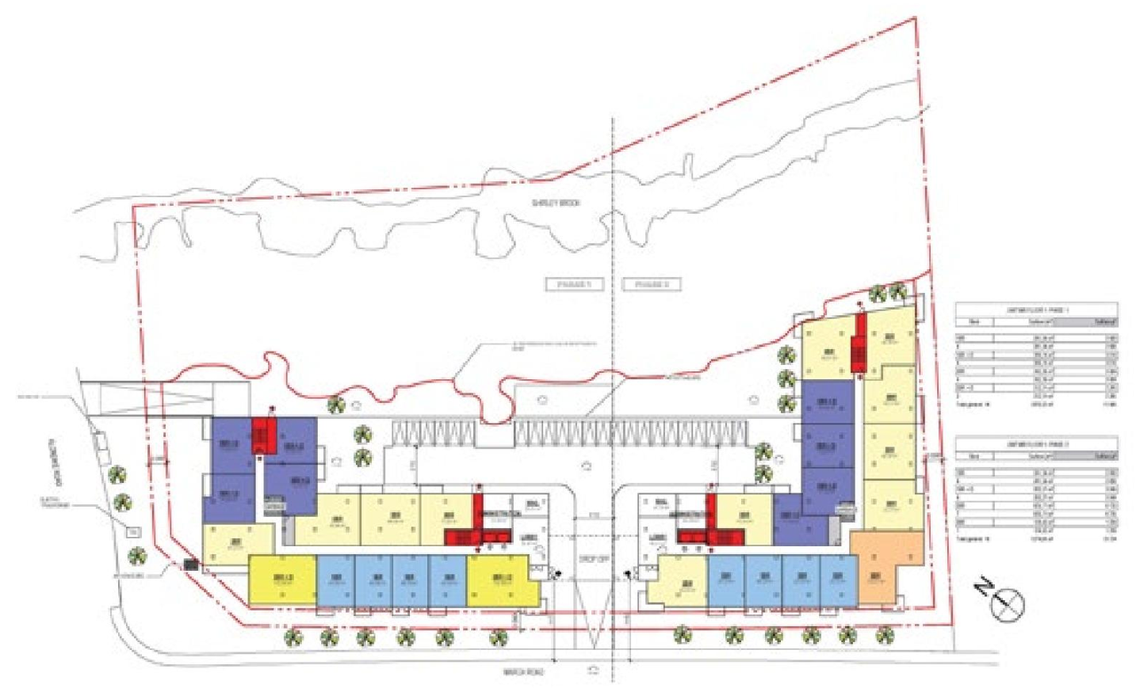 Construction site plan for project from page 28 of the file '2024-06-26 - Urban Design Brief - D07-12-24-0045'