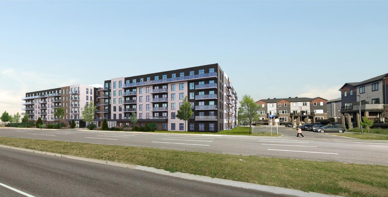 Rendering of building from page 33 of the file '2024-06-26 - Urban Design Brief - D07-12-24-0045'