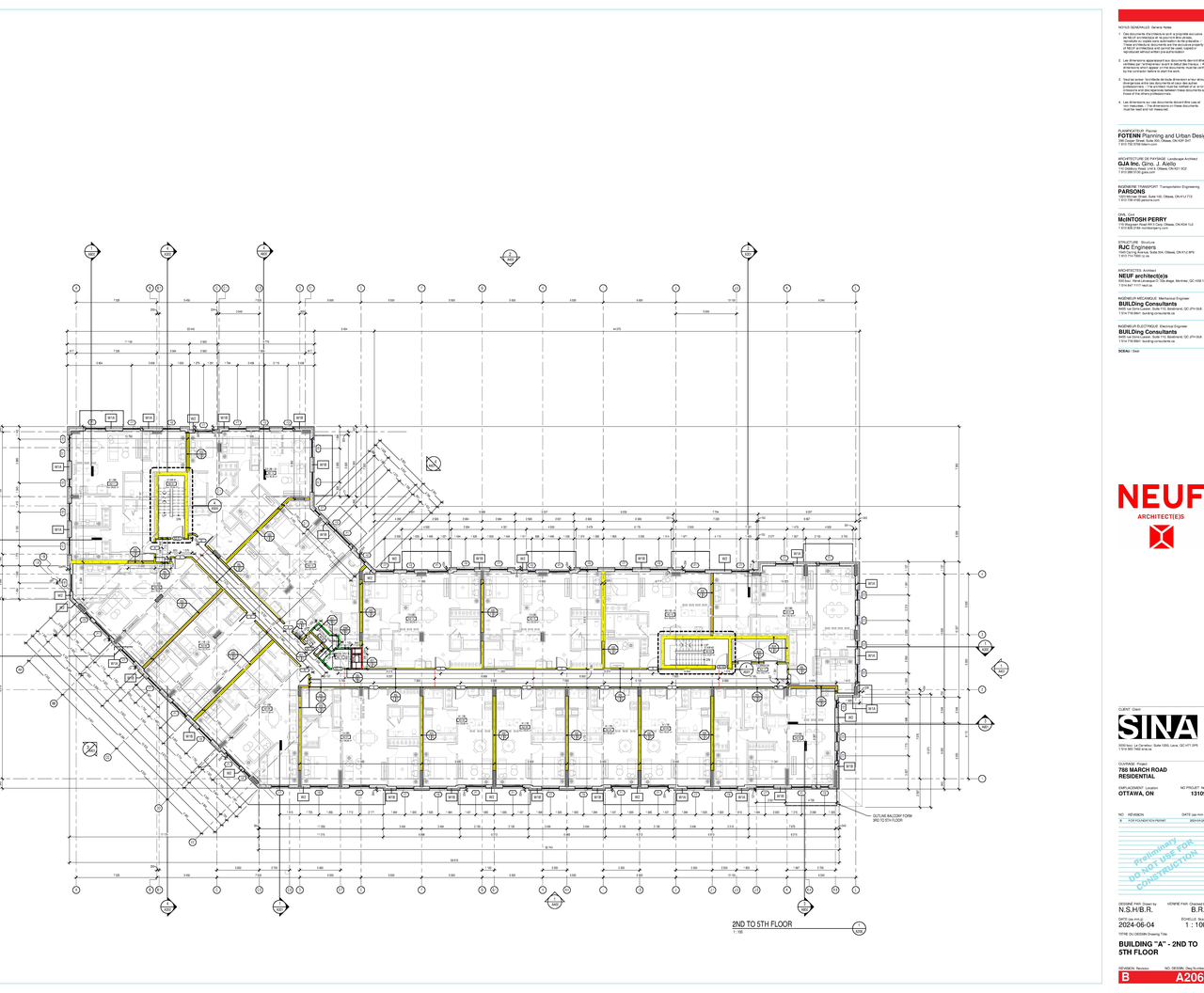 Construction site plan for project from page 61 of the file '2024-06-26 - Urban Design Brief - D07-12-24-0045'