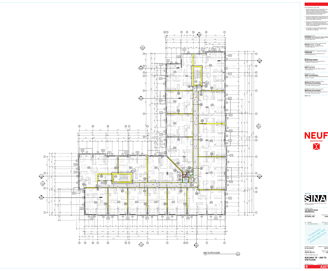 Construction site plan for project from page 62 of the file '2024-06-26 - Urban Design Brief - D07-12-24-0045'