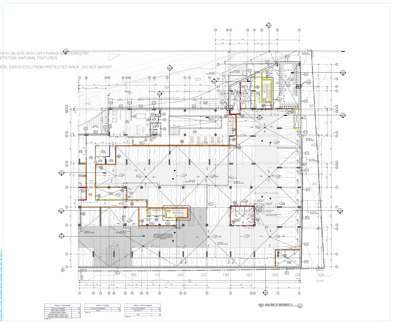 Construction site plan for project from page 4 of the file '2024-06-26 - Floor plans and Parking Garage Plans - D07-12-24-0045'