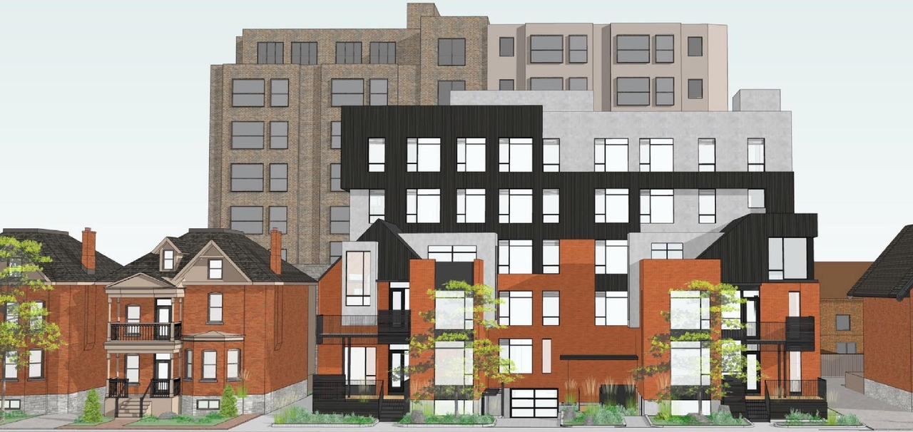 Rendering of building from page 1 of the file '2024-07-05 - Urban Design Brief - D07-12-24-0049'