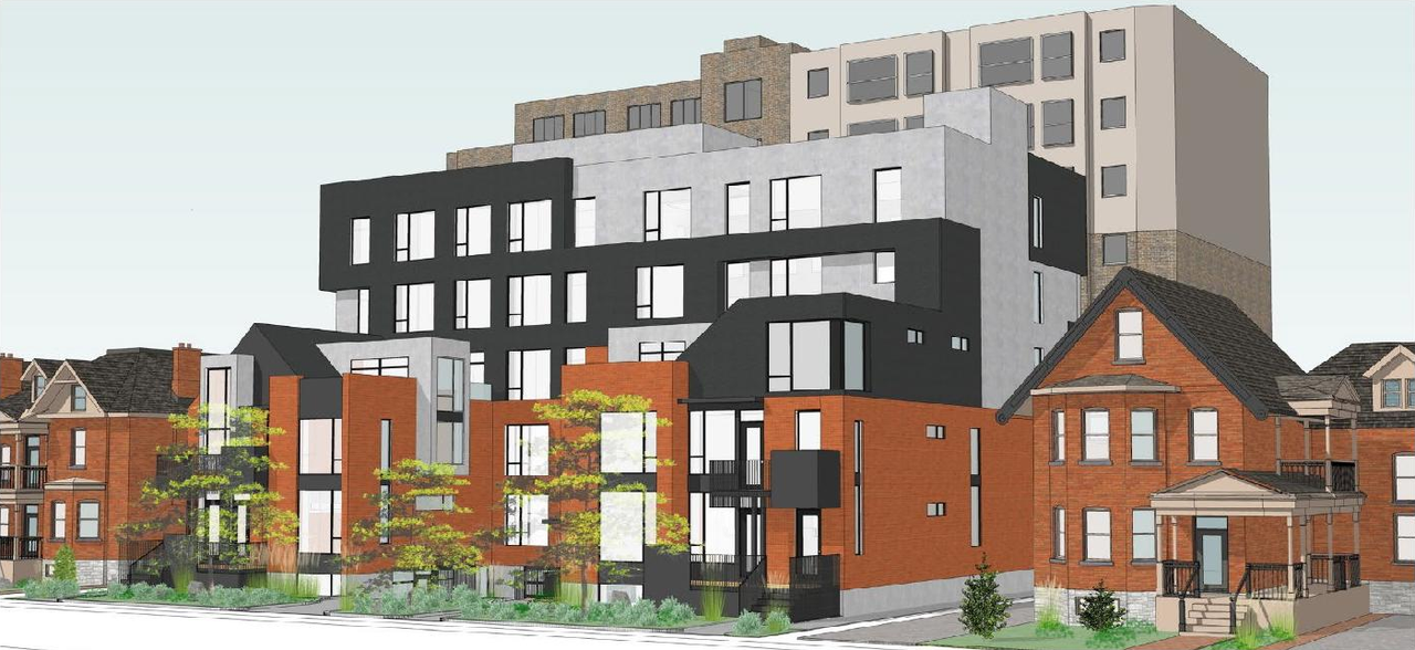 Rendering of building from page 10 of the file '2024-07-05 - Urban Design Brief - D07-12-24-0049'