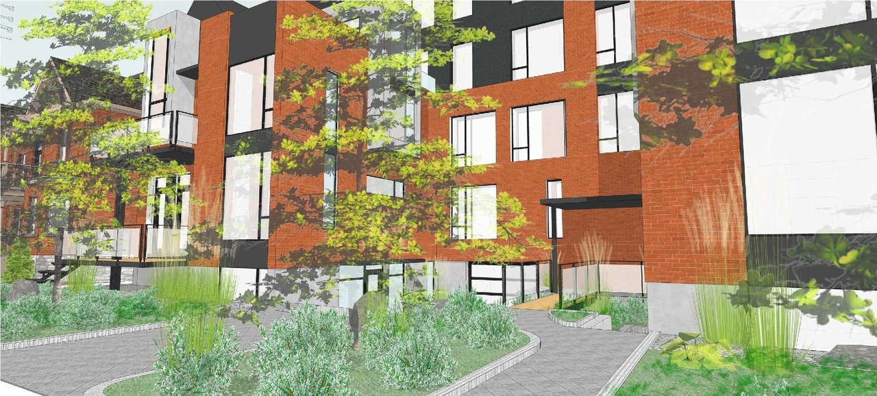 Rendering of building from page 12 of the file '2024-07-05 - Urban Design Brief - D07-12-24-0049'