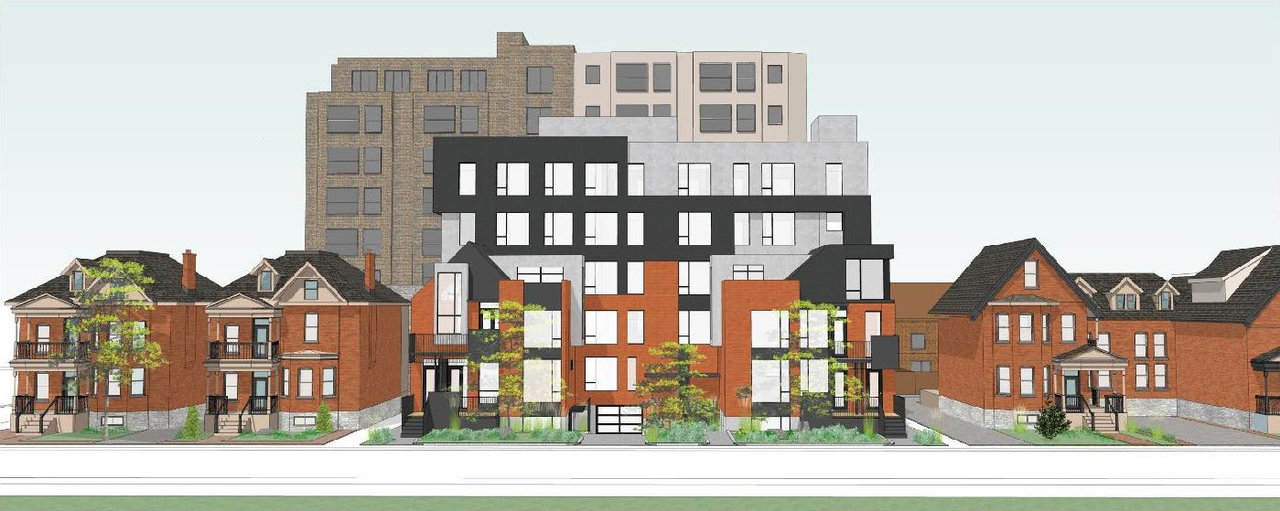 Rendering of building from page 9 of the file '2024-07-05 - Urban Design Brief - D07-12-24-0049'