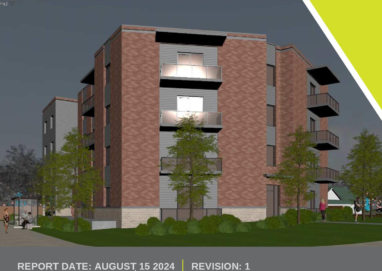 Rendering of building from page 1 of the file '2024-11-07 - urban design brief - D07-12-24-0058'