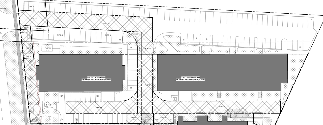 Construction site plan for project from page 1 of the file '2024-08-13 - Site and Floor Plans - D07-12-24-0061'