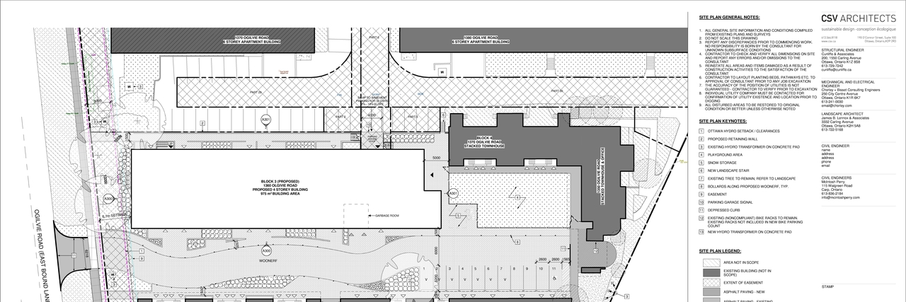 Construction site plan for project from page 2 of the file '2024-08-13 - Site and Floor Plans - D07-12-24-0061'