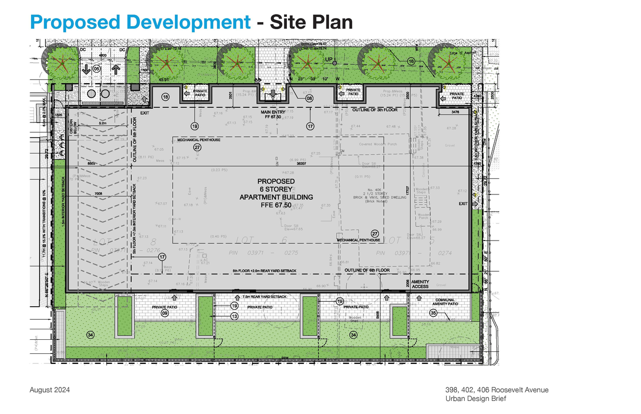 Construction site plan for project from page 11 of the file '2024-08-20 - Updated Design Brief - D07-12-24-0062'