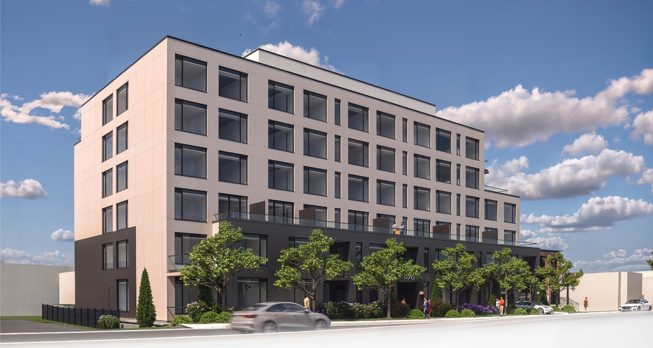 Rendering of building from page 22 of the file '2024-08-20 - Updated Design Brief - D07-12-24-0062'