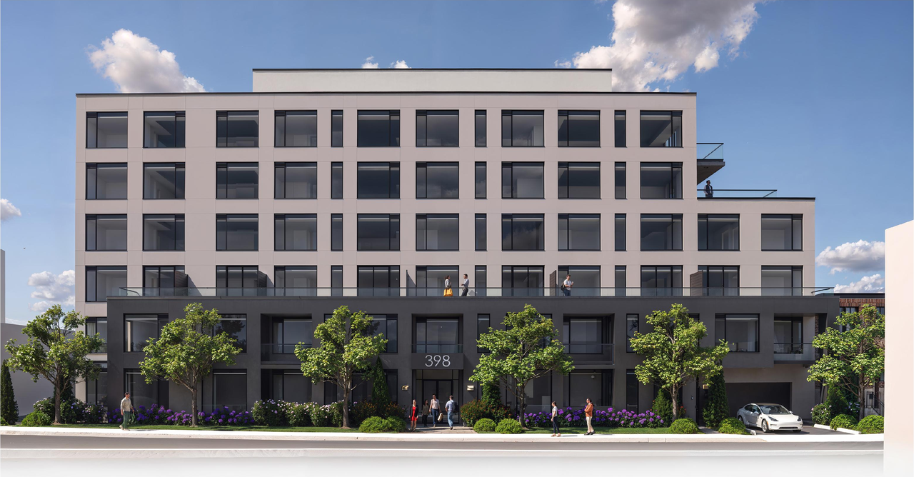 Rendering of building from page 24 of the file '2024-08-20 - Updated Design Brief - D07-12-24-0062'
