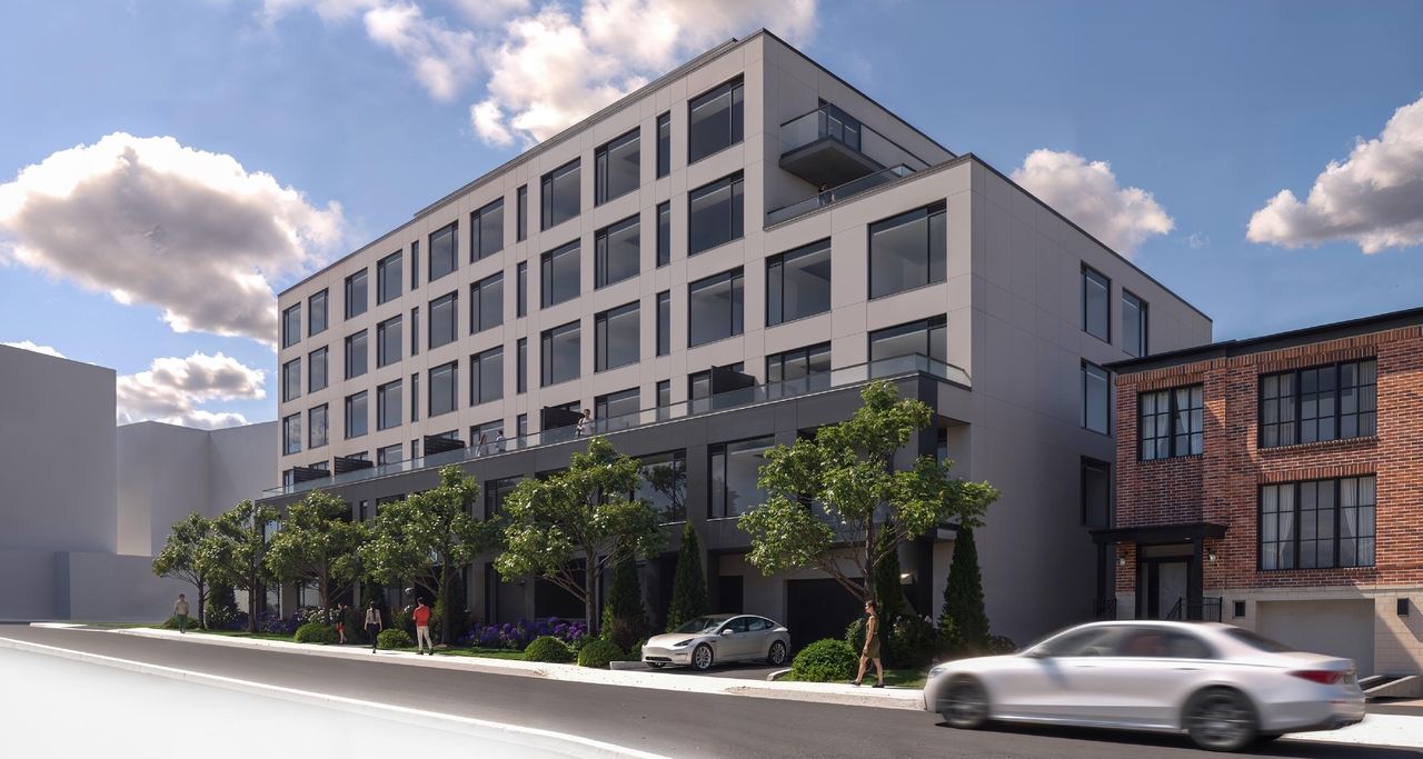 Rendering of building from page 25 of the file '2024-08-20 - Updated Design Brief - D07-12-24-0062'