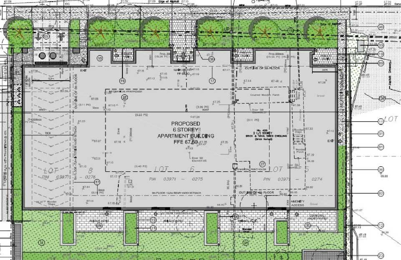 Construction site plan for project from page 26 of the file '2024-08-09 - Design Brief - D07-12-24-0062'