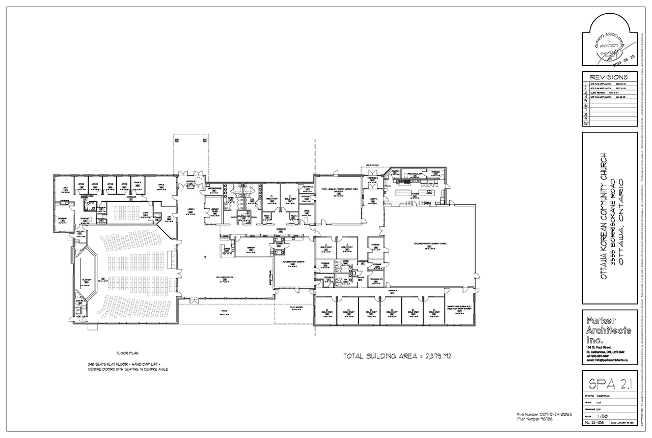 Construction site plan for project from page 1 of the file '2025-03-03 - Floor Plan - D07-12-24-0063'