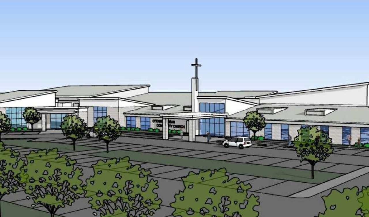 Rendering of building from page 1 of the file '2024-07-19 - Planning Rationale and Design Brief - D07-12-24-0063'