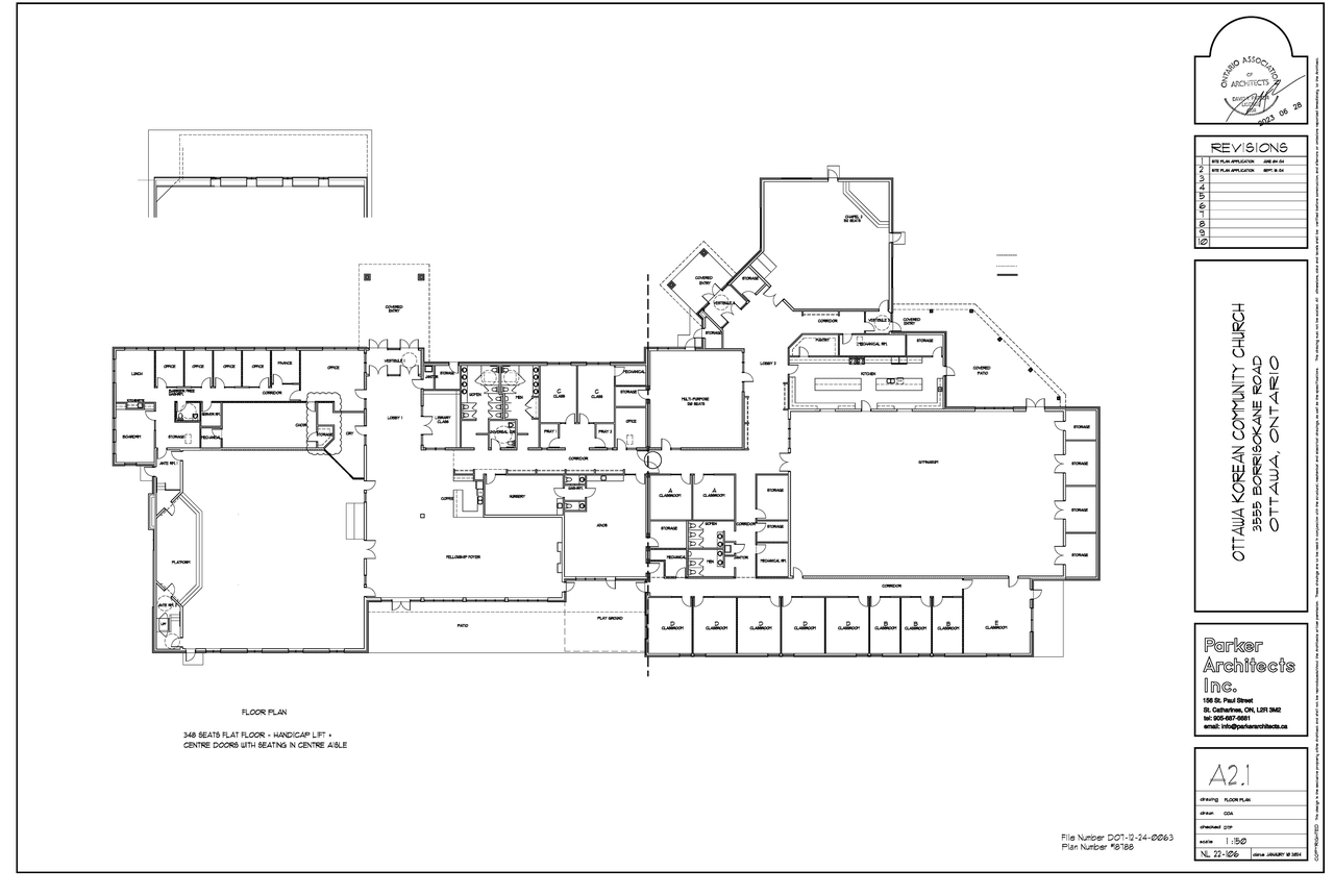 Construction site plan for project from page 1 of the file '2024-10-09 - Floor Plan - D07-12-24-0063'