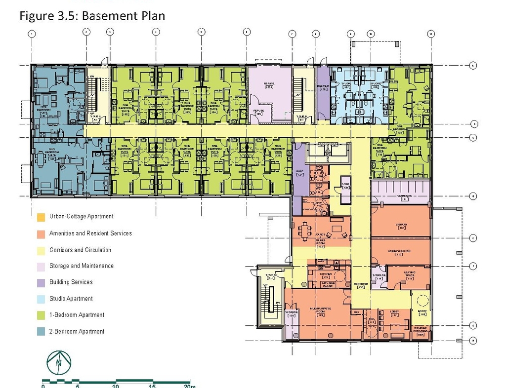Floor plan for project from page 11 of the file '2024-07-29 - Urban Design Brief - D07-12-24-0064'