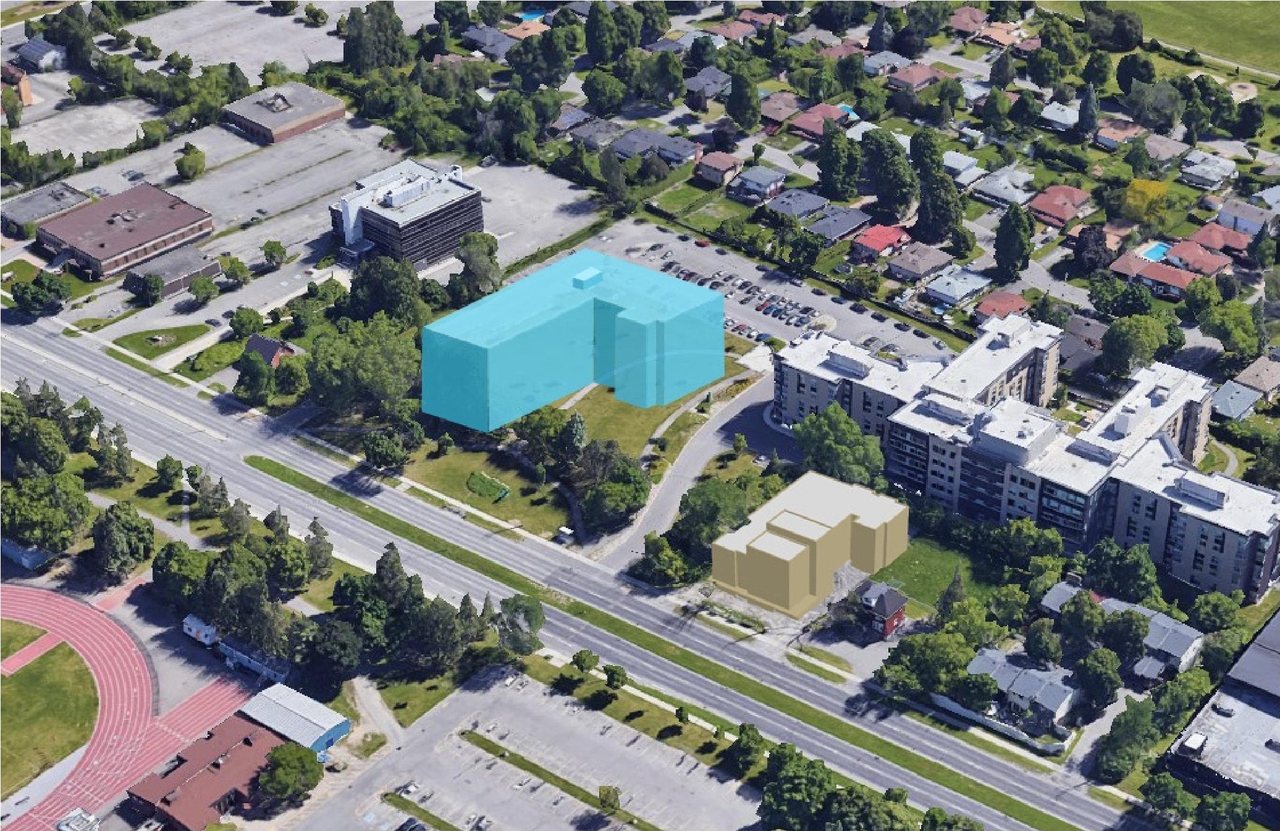 Rendering of building from page 7 of the file '2024-07-29 - Urban Design Brief - D07-12-24-0064'