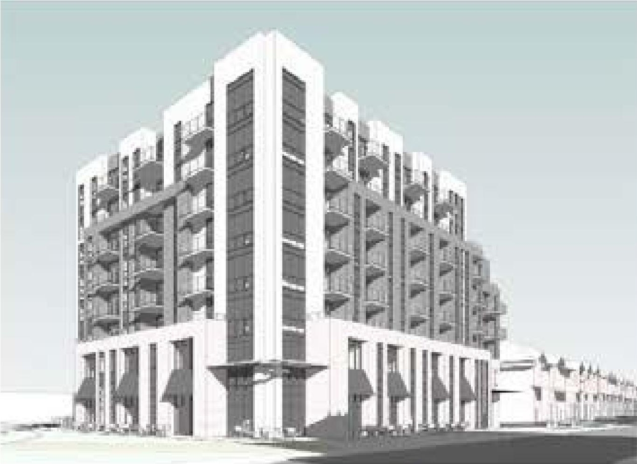 Rendering of building from page 13 of the file '2024-07-24 - Urban Design Brief - D07-12-24-0066'