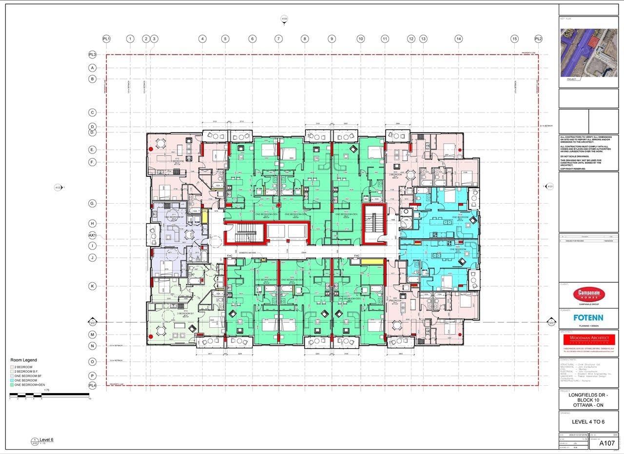 Construction site plan for project from page 7 of the file '2024-07-24 - Floor Plans - D07-12-24-0066'
