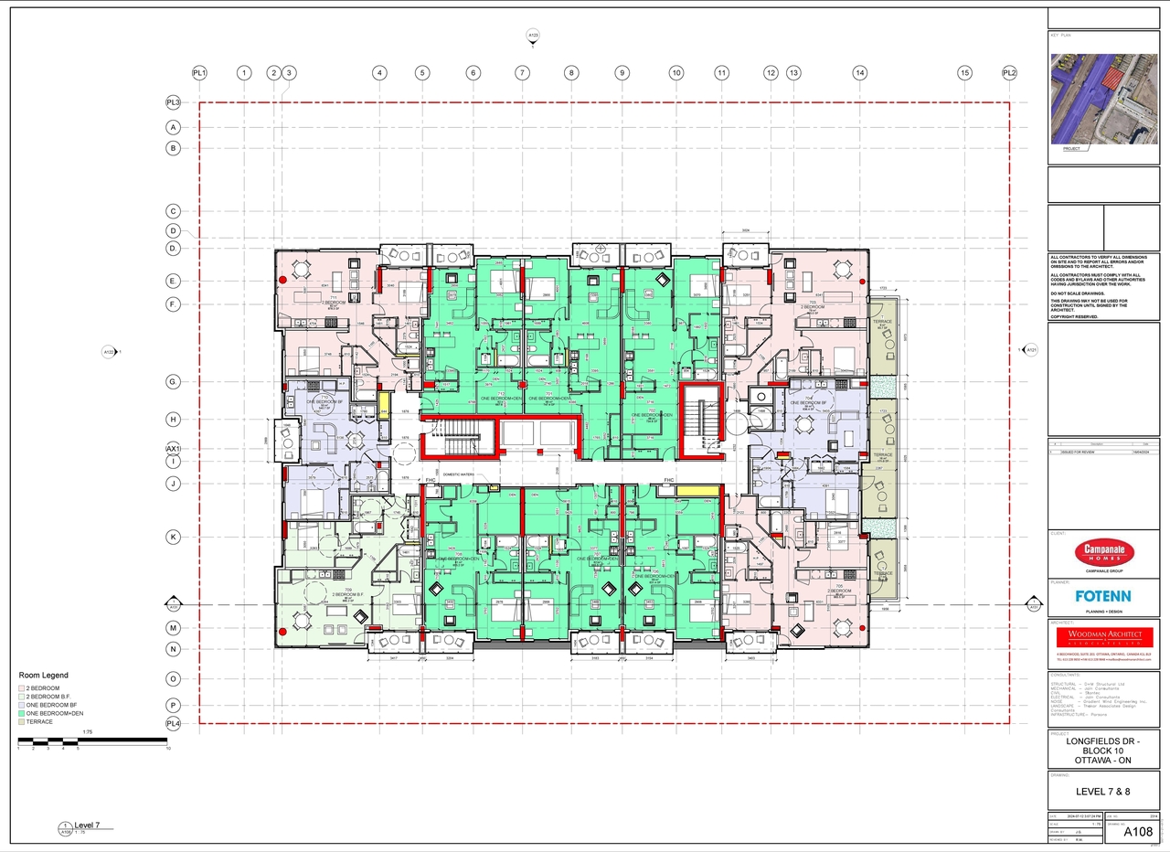 Construction site plan for project from page 8 of the file '2024-07-24 - Floor Plans - D07-12-24-0066'