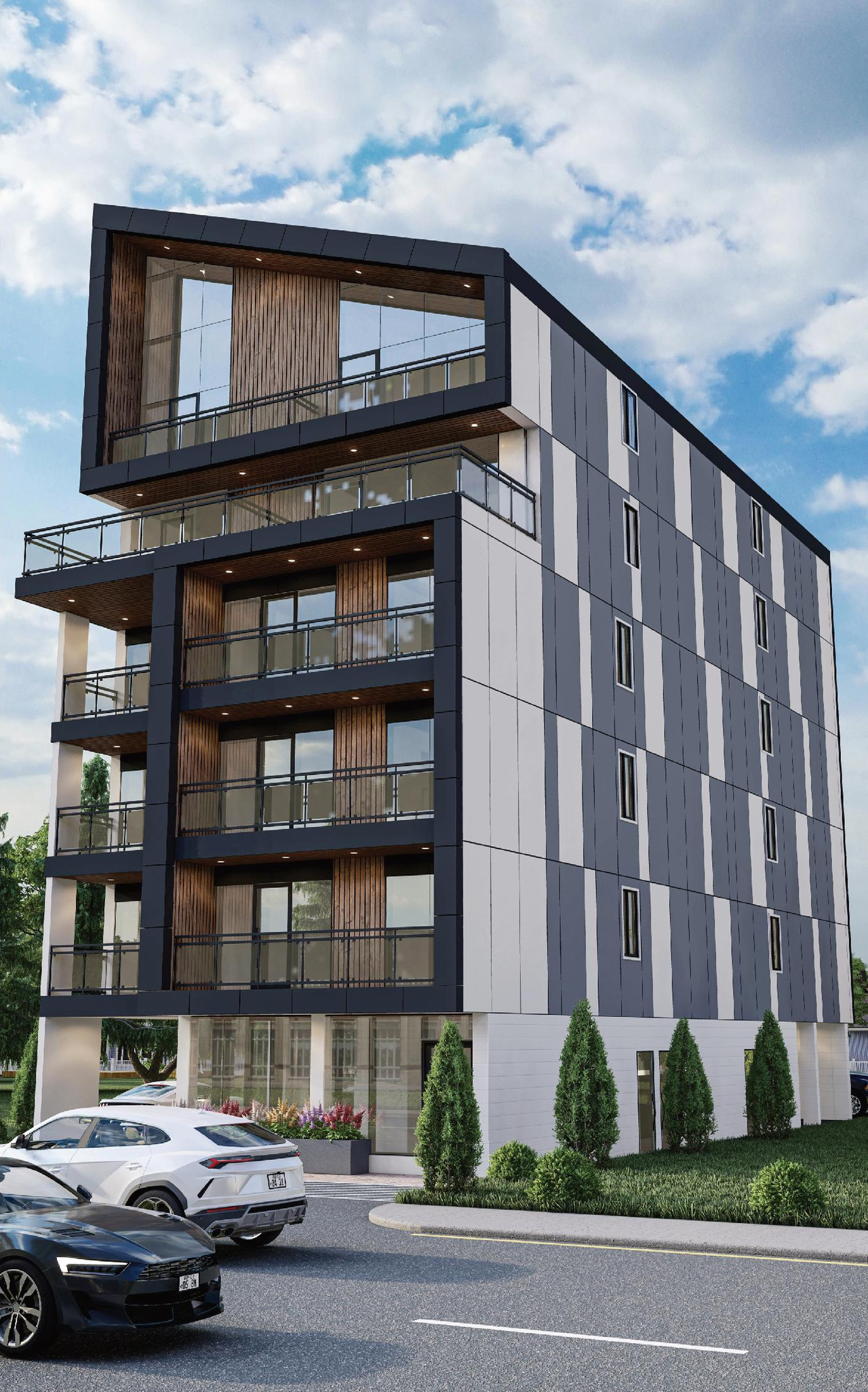 Rendering of building from page 1 of the file '2024-07-23 - Urban Design Brief - D07-12-24-0067'
