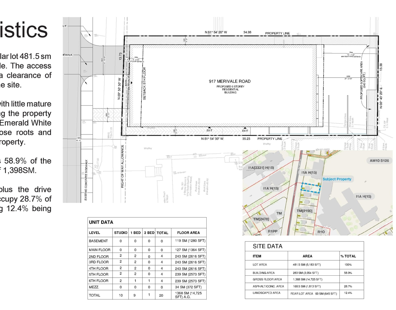 Construction site plan for project from page 10 of the file '2024-07-23 - Urban Design Brief - D07-12-24-0067'