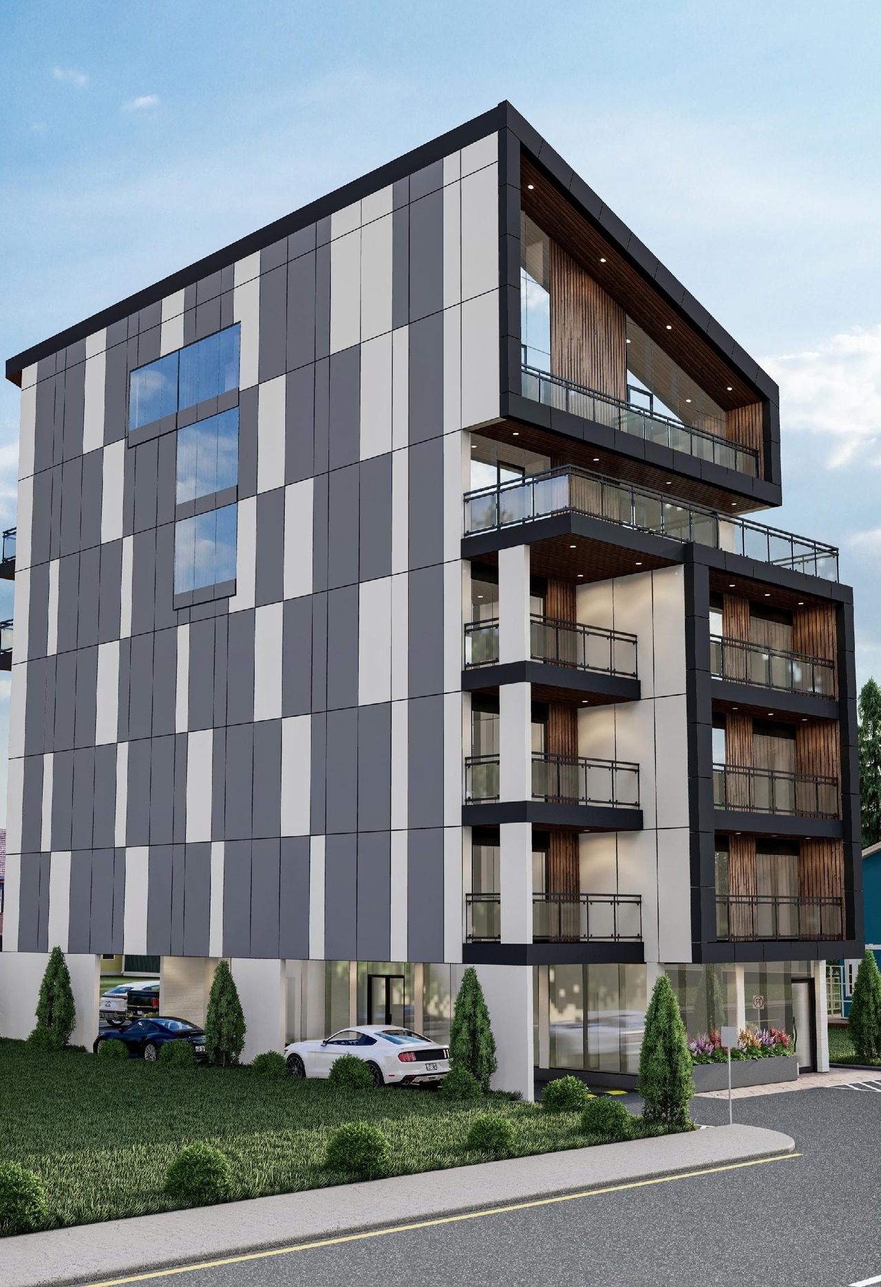 Rendering of building from page 21 of the file '2024-07-23 - Urban Design Brief - D07-12-24-0067'