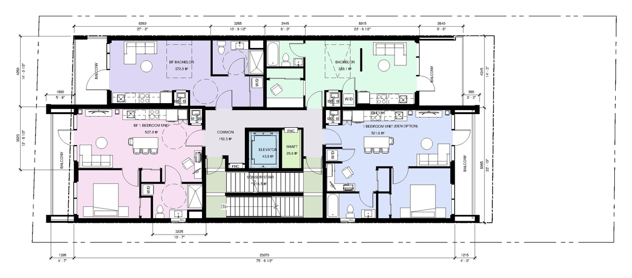 Floor plan for project from page 27 of the file '2024-07-23 - Urban Design Brief - D07-12-24-0067'