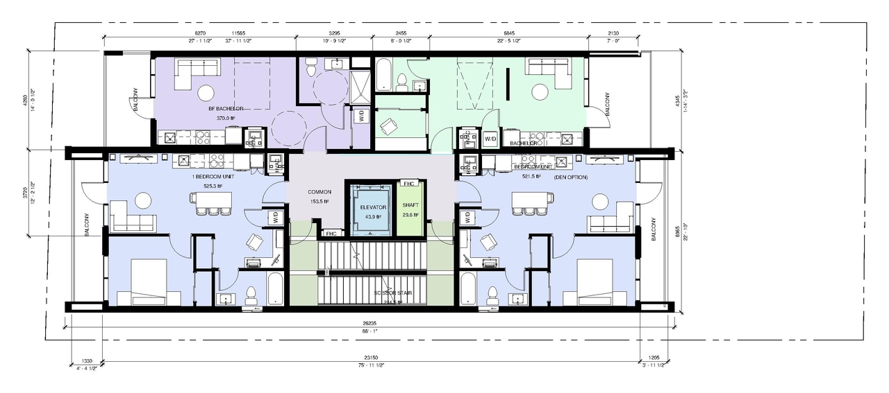 Floor plan for project from page 28 of the file '2024-07-23 - Urban Design Brief - D07-12-24-0067'