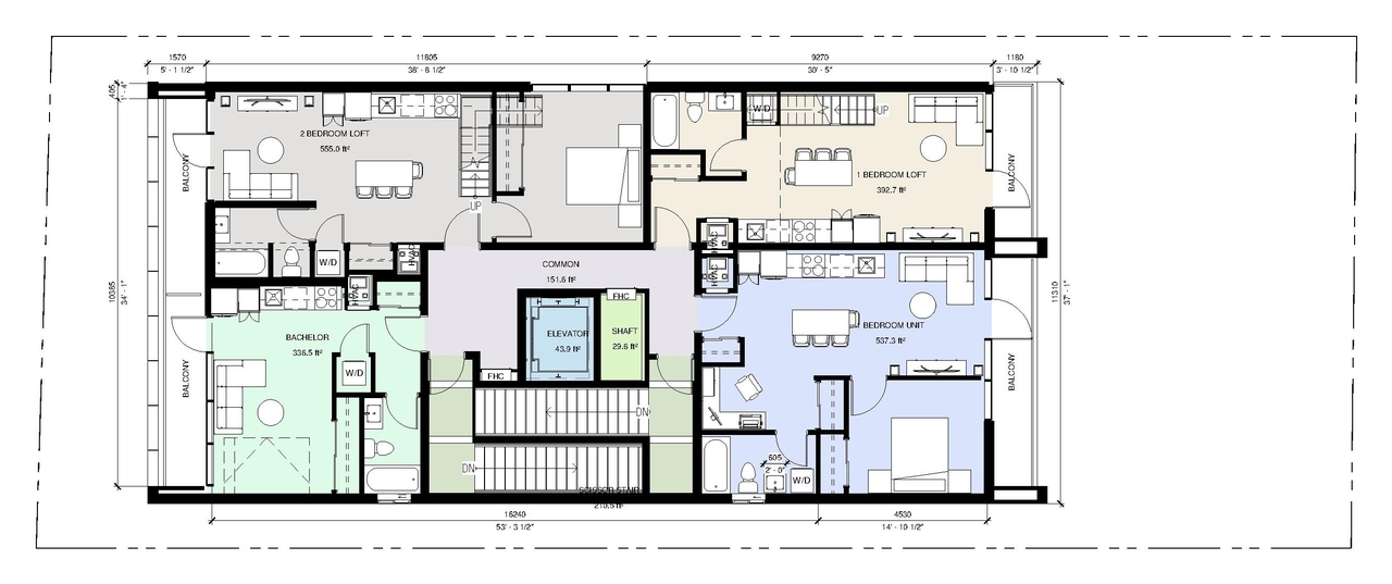 Floor plan for project from page 31 of the file '2024-07-23 - Urban Design Brief - D07-12-24-0067'