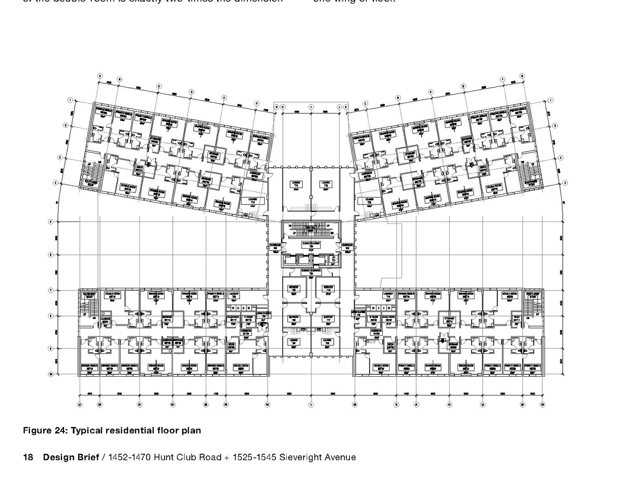 Floor plan for project from page 18 of the file '2024-09-04 - Architectural Design Brief - D07-12-24-0068'