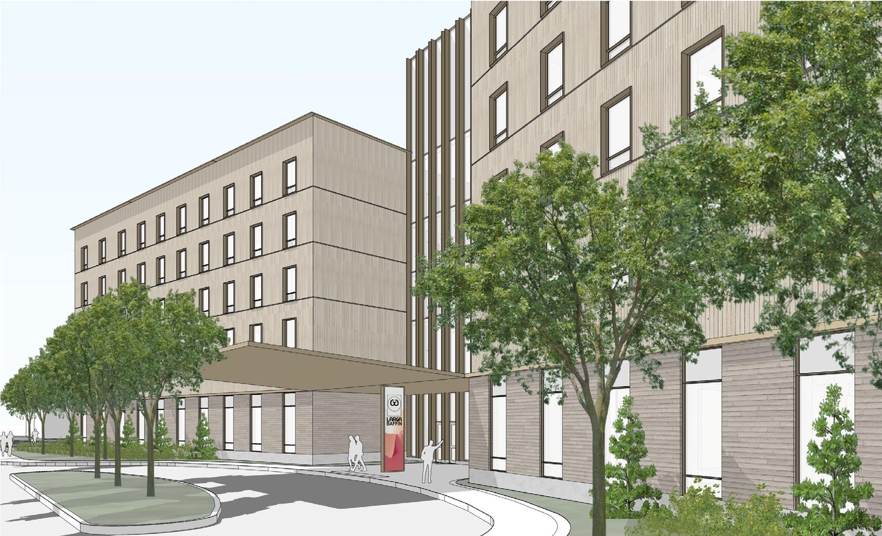 Rendering of building from page 21 of the file '2024-09-04 - Architectural Design Brief - D07-12-24-0068'