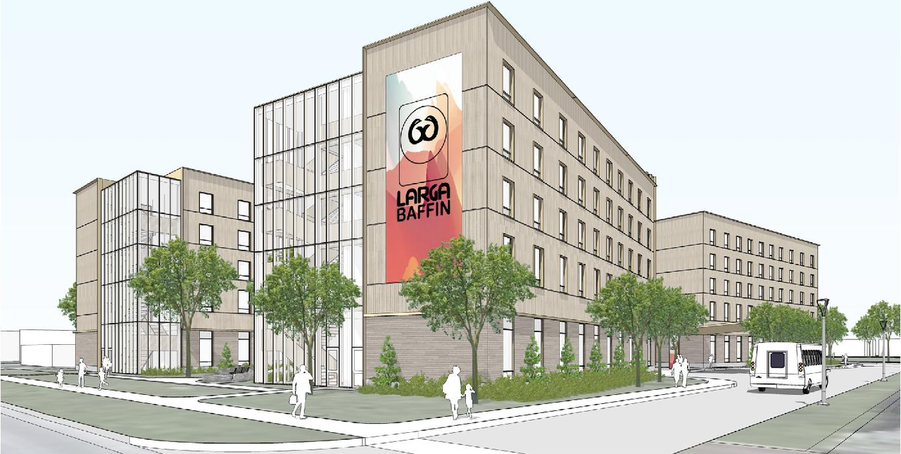 Rendering of building from page 24 of the file '2024-09-04 - Architectural Design Brief - D07-12-24-0068'