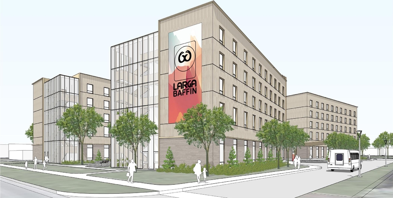 Rendering of building from page 24 of the file '2024-09-04 - Architectural Design Brief - D07-12-24-0068'