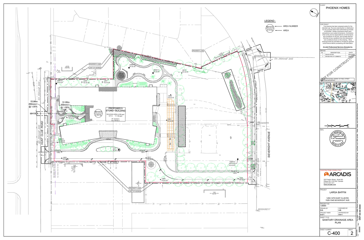 Construction site plan for project from page 67 of the file '2024-09-04 - Design Brief - D07-12-24-0068'
